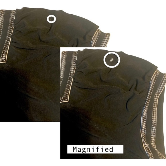 Apt. 9 Black & White Comfort Stretch Blouse, [Sz PXL] **FLAW NOTED** - Picture 7 of 9